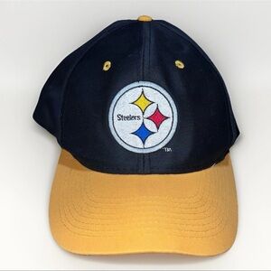 Vintage Pittsburgh Steelers Plain Logo 7 SnapBack Hat Cap NFL Football 90s